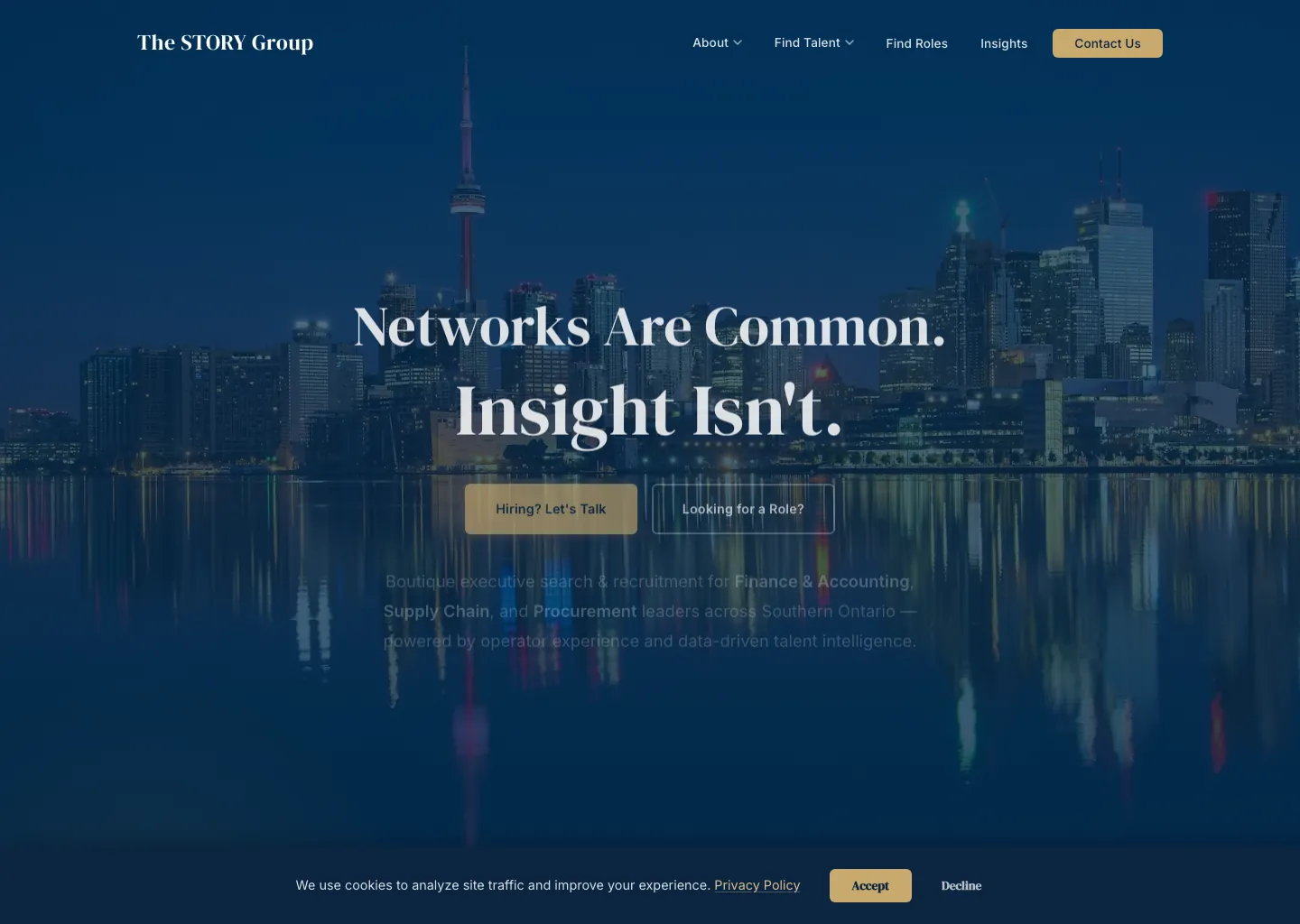 The rebuilt storygroup.ca homepage
